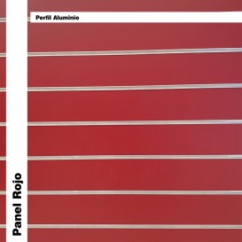 Panel Lama roja guías gris