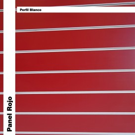 Panel Lama roja guías blancas
