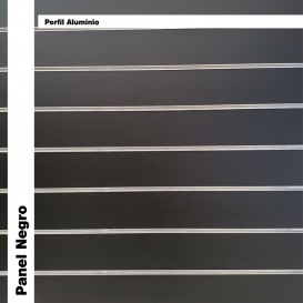 Panel Lama negro guías gris