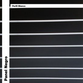 Panel Lama negro guías blancas